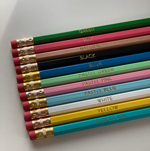 Set of 12 Personalized Pencils-Mix and Match