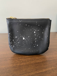 Galaxy Black Leather Pouch